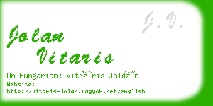 jolan vitaris business card